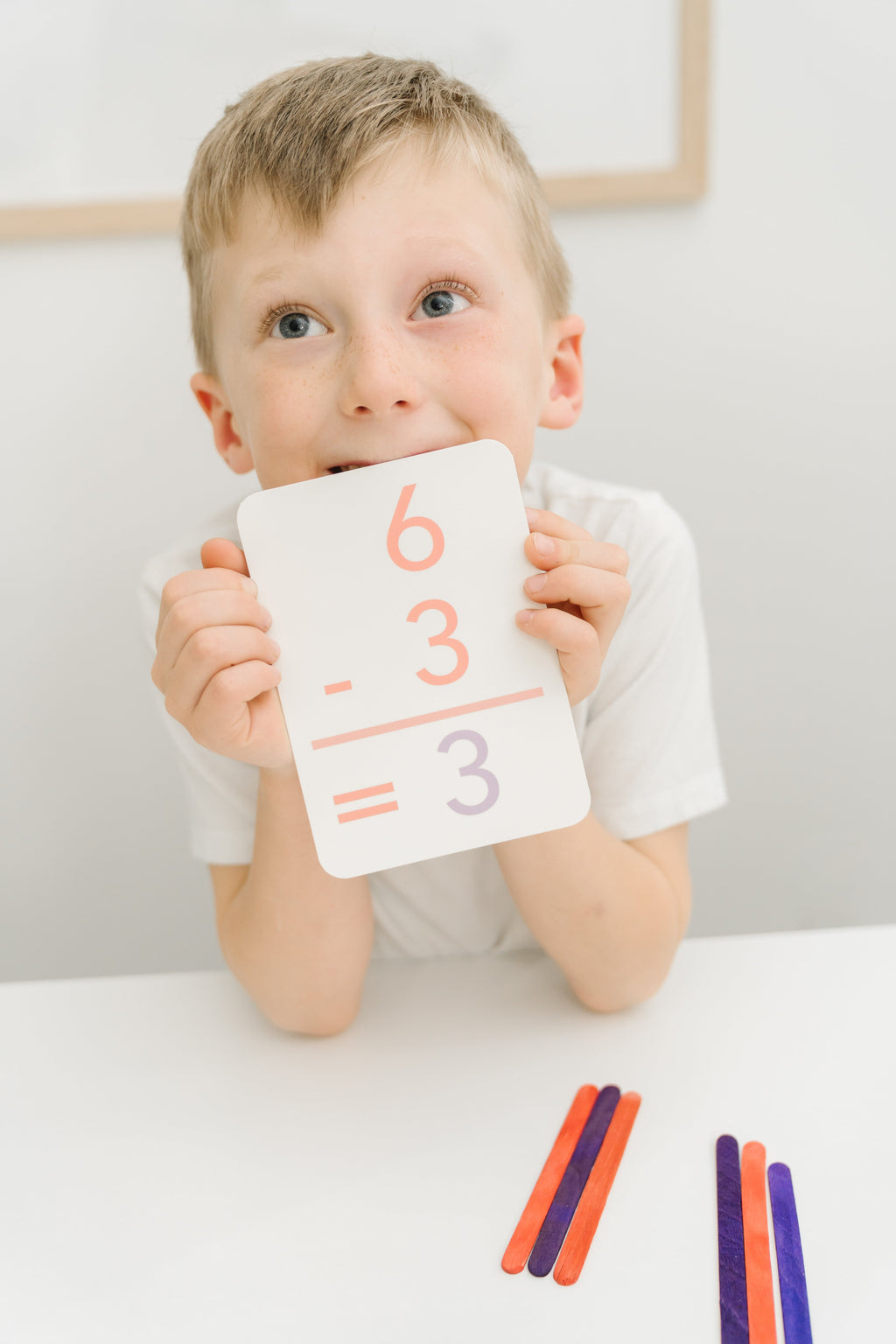 Basic Subtraction Flashcards for Toddlers & Preschoolers