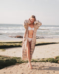 Del Mar Navy Turkish Towel Terry Bathrobe – 100% Turkish Cotton Hooded Unisex Spa Robe (S/M, L/XL)