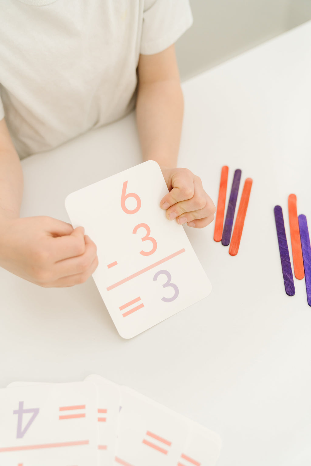 Basic Subtraction Flashcards for Toddlers & Preschoolers