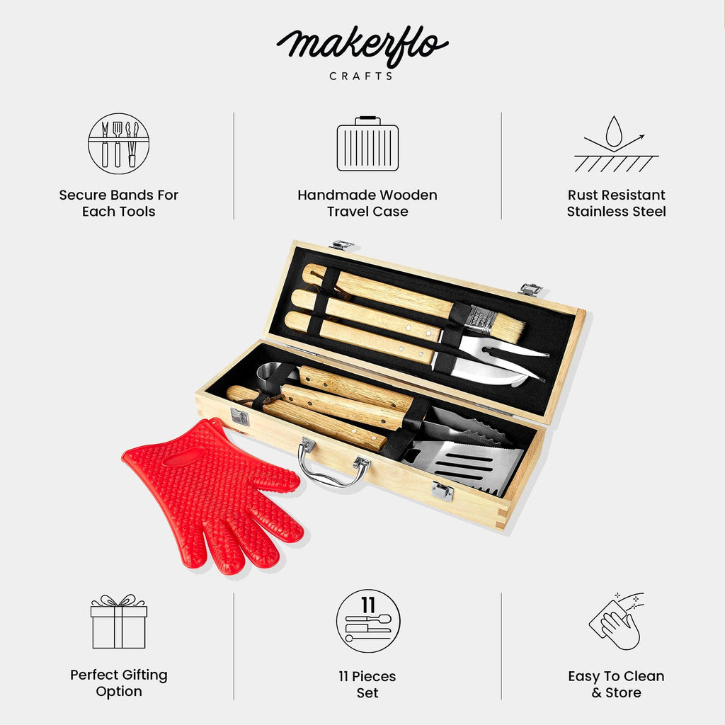 BBQ Grill Set with Case-4