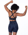Hi Five High-Waisted Biker Short – Looker (Navy Camo)(XS/M)