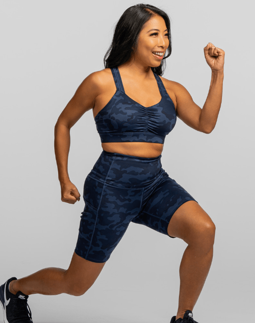 Hi Five High-Waisted Biker Short – Looker (Navy Camo)(XS/M)