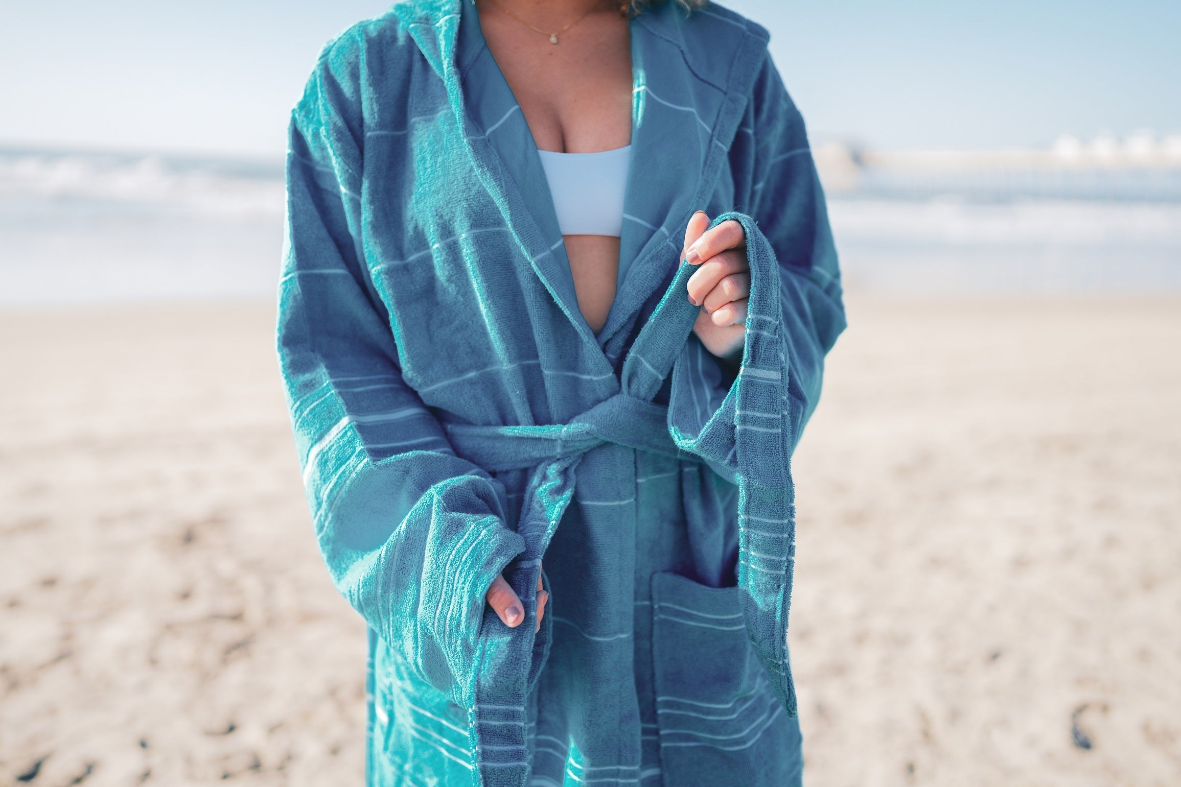 Turkish Towel Terry Bathrobe – 100% Turkish Cotton Plush Terry Lined Unisex Robe