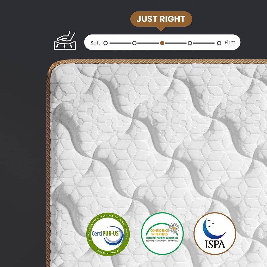 Queen Cooling Hybrid Mattress 14 Inch Certipur US Certified