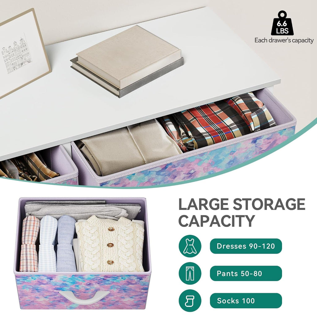 Fabric Dresser With Eight Drawers Storage Organizer