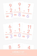 Basic Subtraction Flashcards for Toddlers & Preschoolers
